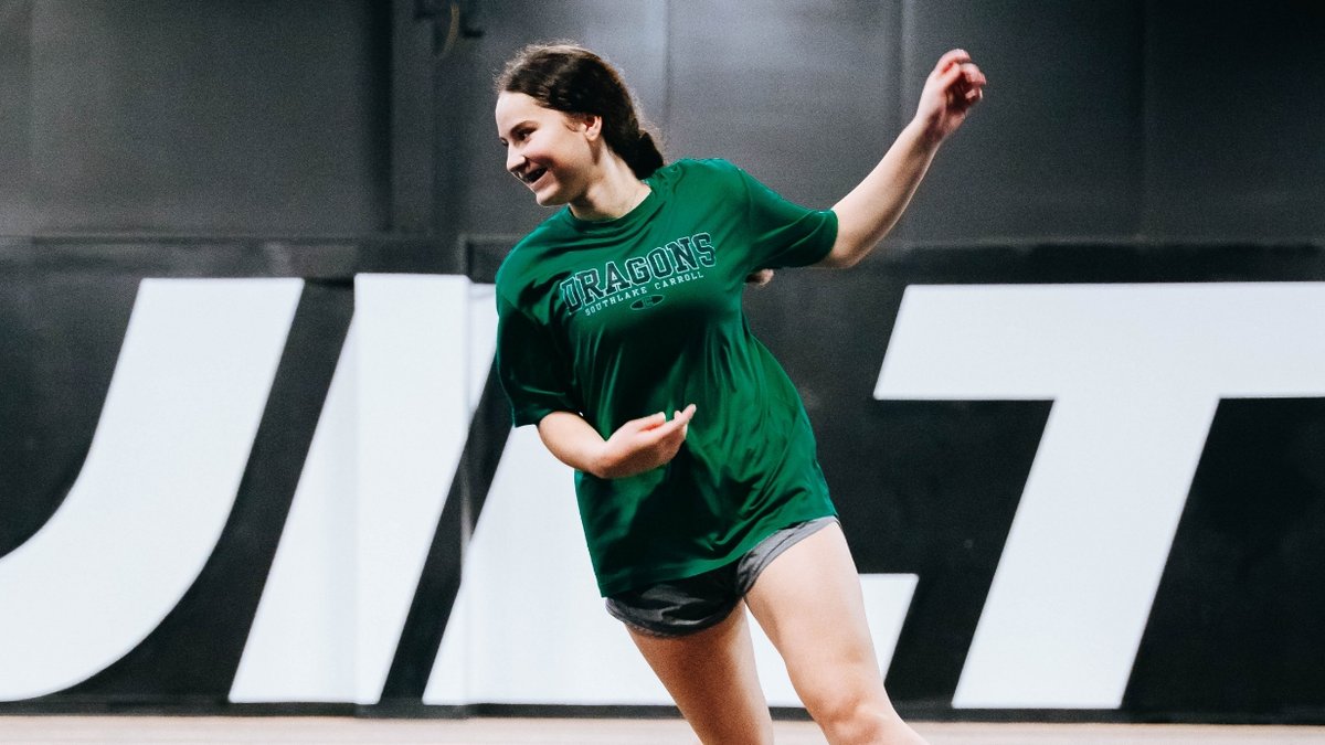 Young girl having a great time running at the gym