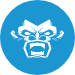 Blue logo mark icon